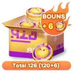 120 eggy coins + 6 Bonus
