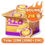 2080 eggy coins + 216 Bonus